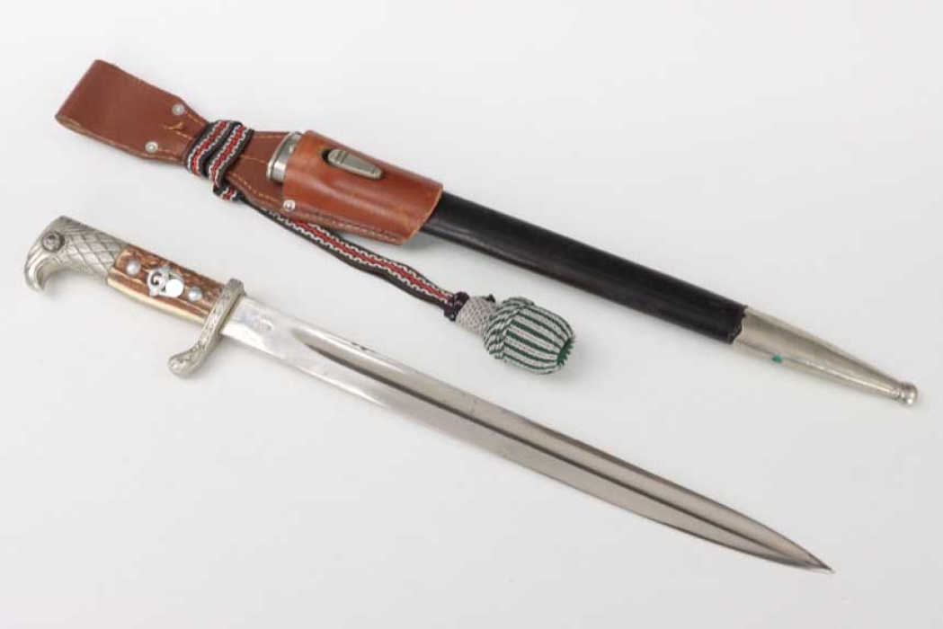 Police dress bayonet with frog & portepee - WKC