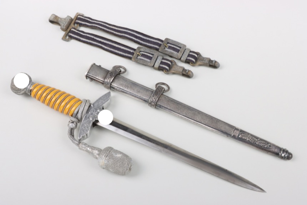 Oberfeldwebel Bornstedt - M37 Luftwaffe officer's dagger with hangers & portepee