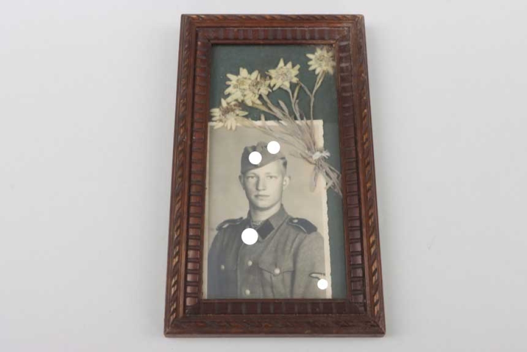 Framed SS-VT "Totenkopf" portrait photo