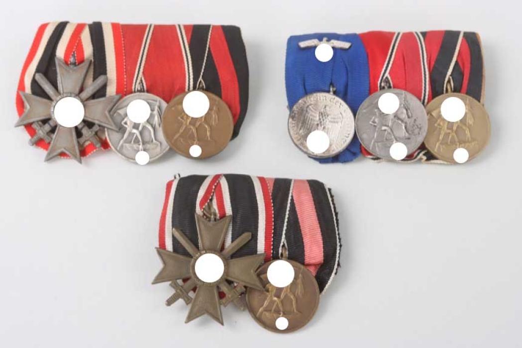 3x Wehrmacht medal bars