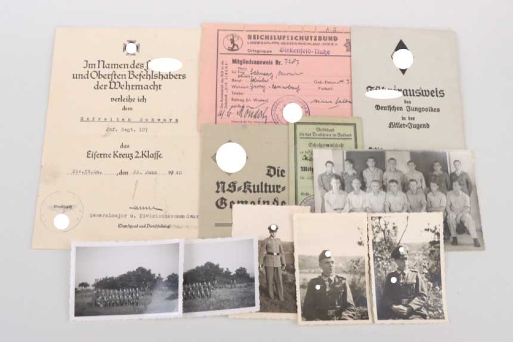 Infanterie-Regiment 107 document grouping - HJ Führer (DAK)