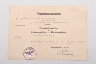 Wound Badge in MATTWEISS certificate