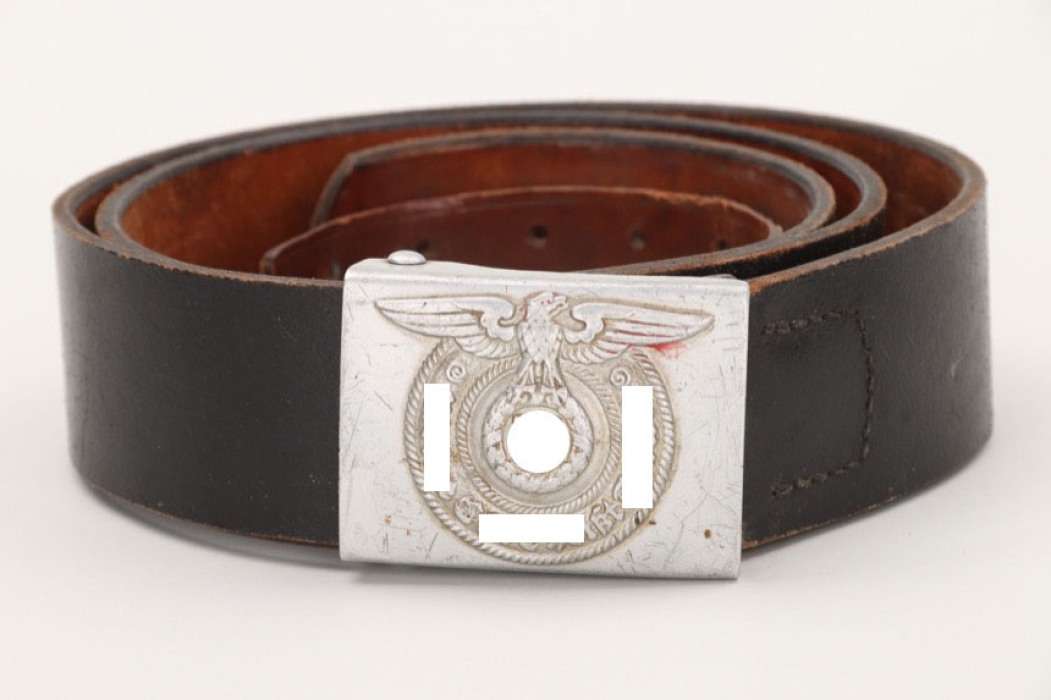 Waffen-SS EM/NCO buckle & belt - RZM 36/38